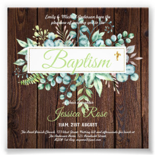 Foto Baptismo Invitación Eucalyptus Greenereny BUDGET