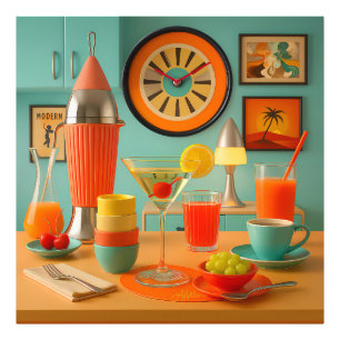 Foto Bar de desayuno Martini Retro Futurista Atómico