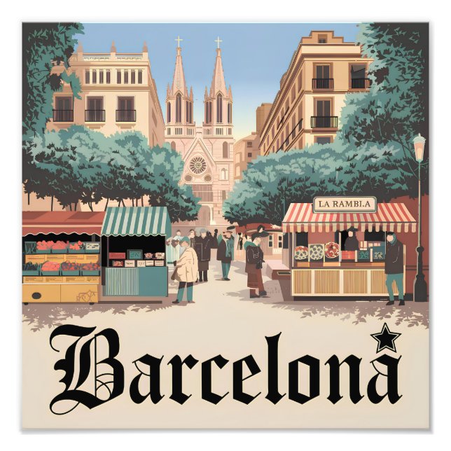 Foto Barcelona España vintage (Frente)