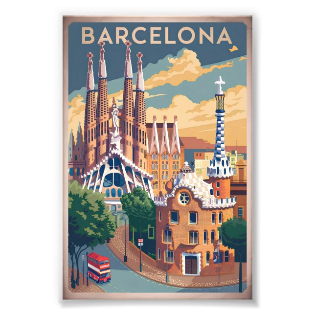 Foto Barcelona España vintage (Frente)