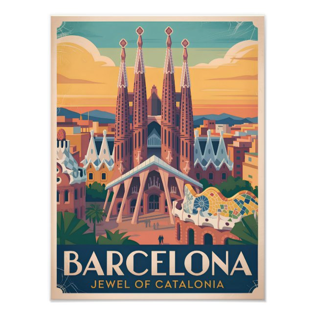 Foto Barcelona España vintage (Frente)