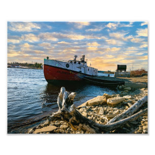 Foto Barco de pescado blanco a lo largo del lago Michig