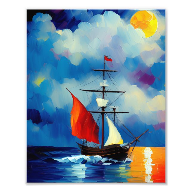 Foto Barco en la noche (Frente)