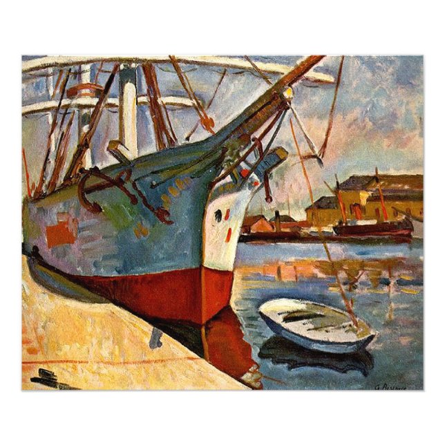 Foto Barco en Le Havre, Georges Braque, (Frente)