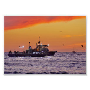 Foto Barco pesquero al atardecer - Venice Beach, Califo