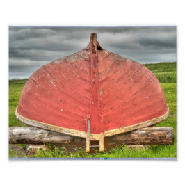 Foto Barco rojo en la fortaleza de Louisbourg