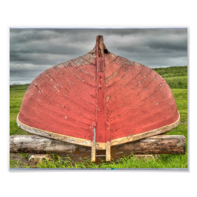 Foto Barco rojo en la fortaleza de Louisbourg (Frente)