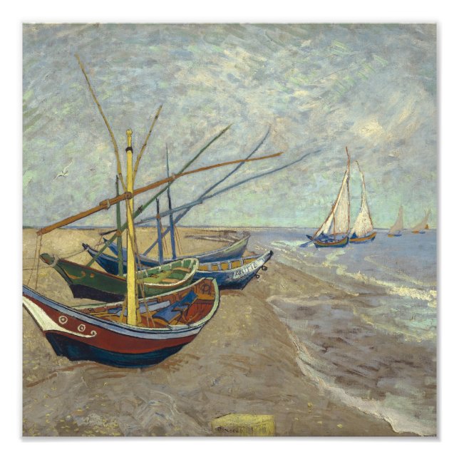 Foto Barcos de pesca en la playa (Frente)