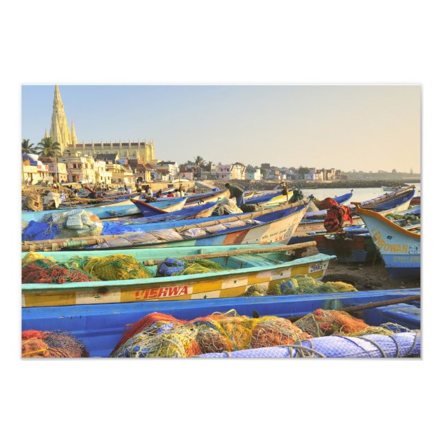 Foto Barcos preparándose para la pesca, La Iglesia de (Frente)