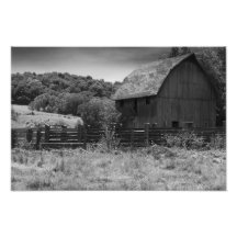 Barn Rústico Blanco y Negro