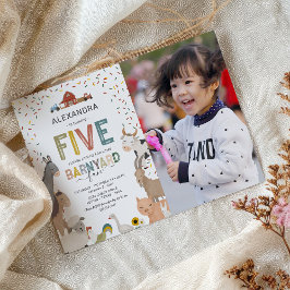 Foto Barnyard Farm Invitación a los 5 cumpleaños