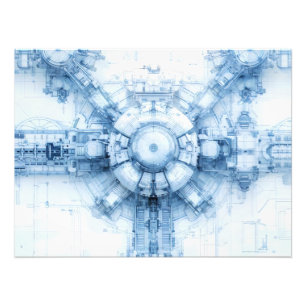 Foto Base espacial Blue Sci-Fi