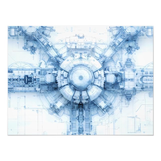 Foto Base espacial Blue Sci-Fi (Frente)