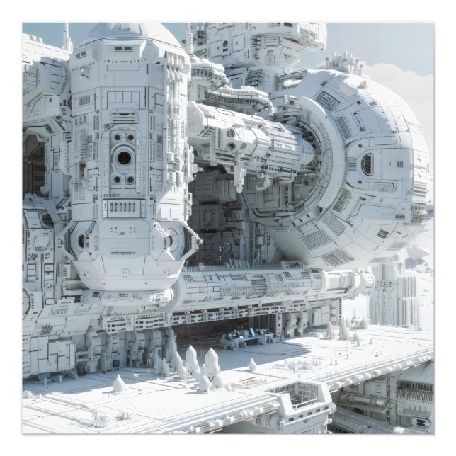 Foto Base espacial White Sci-Fi (Frente)