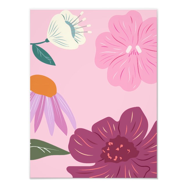 Foto Bastante en rosa: Flores hibiscus florecientes (Frente)