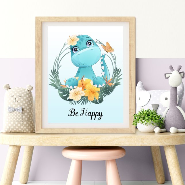 Foto Be Happy Animal Nursery Wall Art (Be Happy Animal Nursery Wall Art)