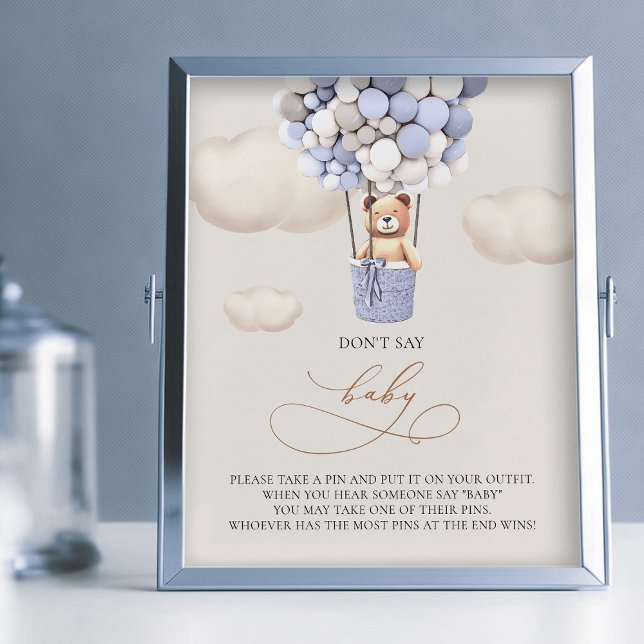 Foto Bear Balloons - Don't say BABY - Sign (Subido por el creador)