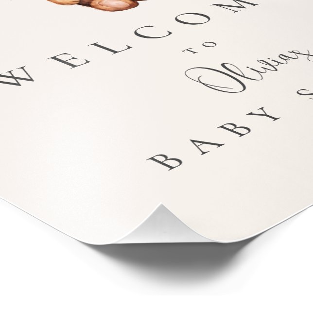 Foto Bearly Wait Baby Shower Welcome (Esquina)