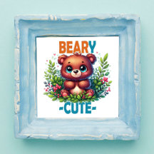 Beary Cute. Personalizado de Oso de Teddy sonriend