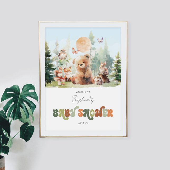 Foto Beary Cute Woodland Baby Shower (Beary Cute Woodland Baby Shower Poster)