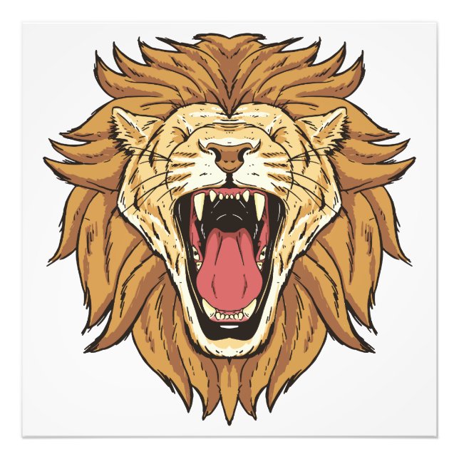 Foto beautiful lion head design (Frente)