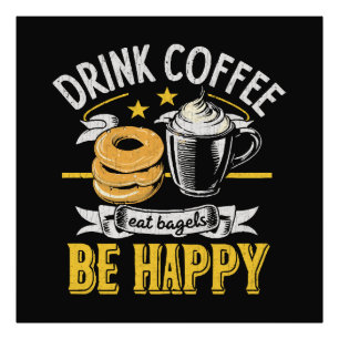 Foto Bebe Café Come Bagels Sé Feliz