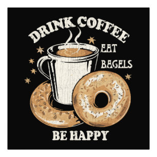 Foto Bebe Café Come Bagels Sé Feliz