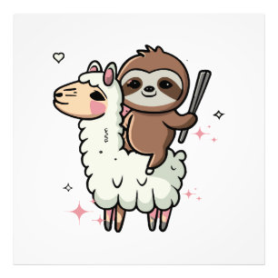 Foto Bebé Perezoso y Llama Adorables 
