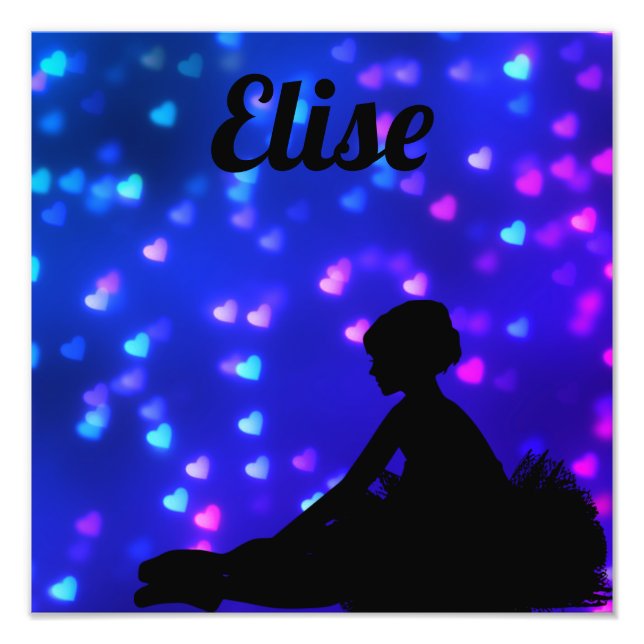 Foto Bella Ballerina con corazones flotantes (Frente)