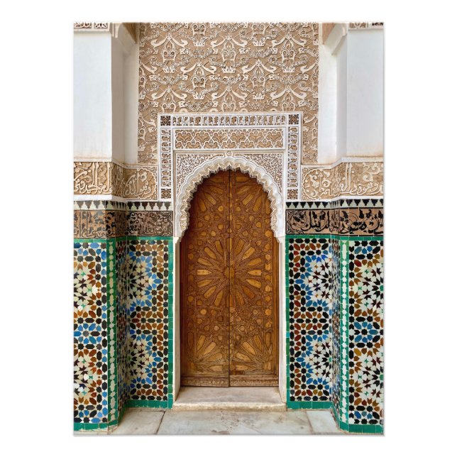 Foto Bella puerta en Ben Youssef - Marrakech, Marruecos (Frente)