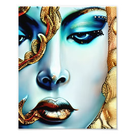 Foto Belleza mística Diosa Dorada Arte Ai
