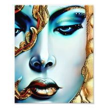 Belleza Mística Diosa Dorada Arte de IA