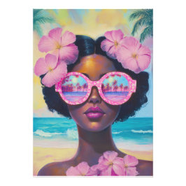 Foto Belleza tropical en tonos rosados