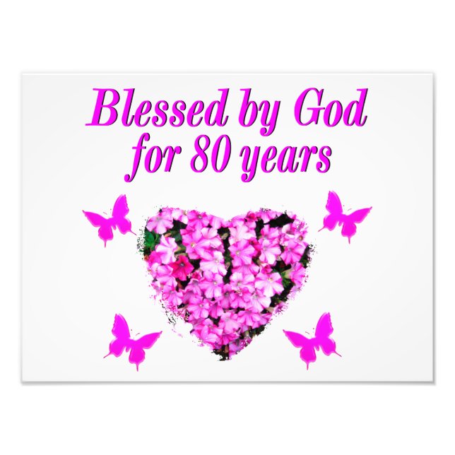 FOTO BENDECIDIDO POR DIOS DURANTE 80 AÑOS DISEÑO FLORAL (Frente)