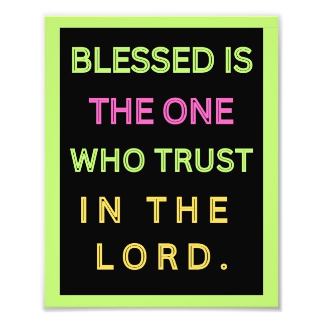 Foto Bendito Es El Que Confía En El Señor (Frente)