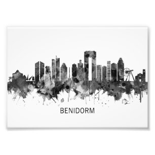 Foto Benidorm España Skyline BW