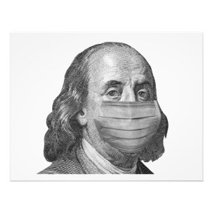 Foto Benjamin Franklin en máscara