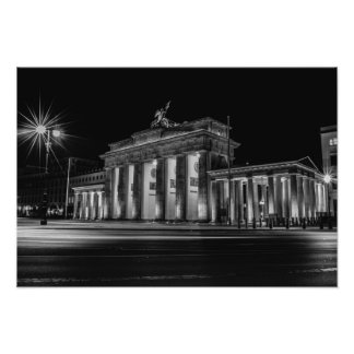 Foto Berlín Brandenburger portería con noche