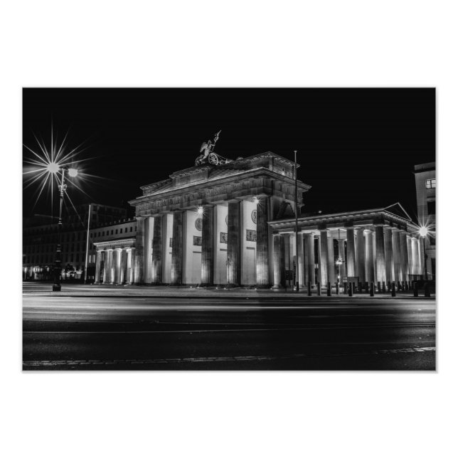 Foto Berlín Brandenburger portería con noche (Frente)