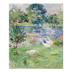 Foto Berthe Morisot - Chica en un bote con Geese