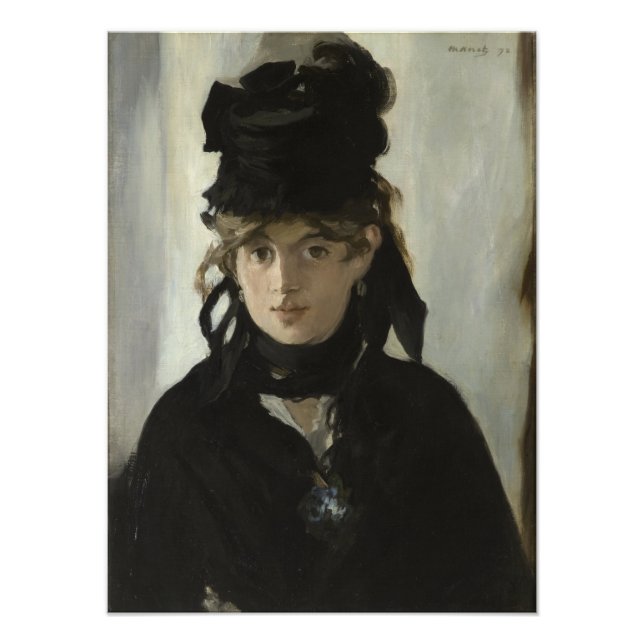 Foto Berthe Morisot con un Bouquet de violetas de Manet (Frente)