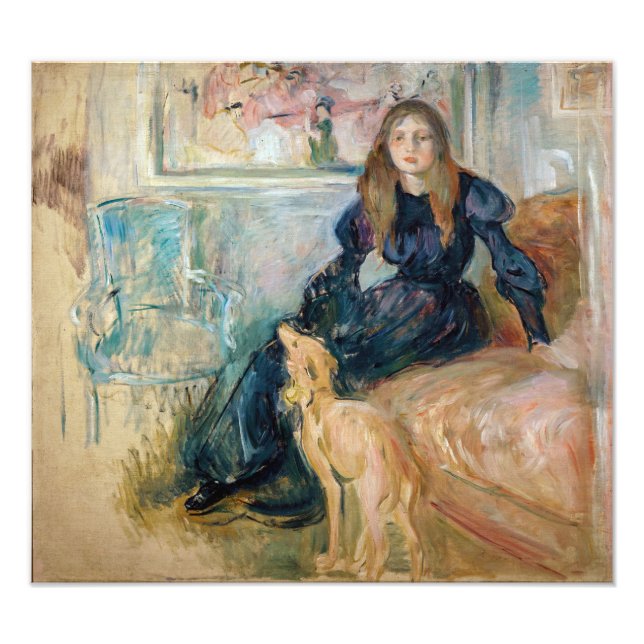 Foto Berthe Morisot - Julie y su Greyhound Laerte (Frente)