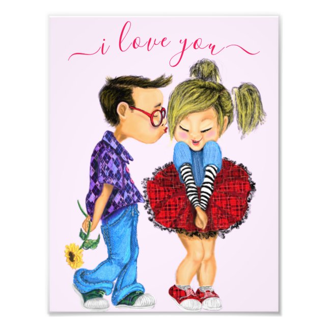 Foto Beso de pareja lindo que te amo - Personalizado te (Frente)