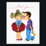 Foto Beso romántico lindo con texto - te amo<br><div class="desc">Cute Pareja Romántica - Amor - Te Amo - Beso Chico y Chica - Pintado divertido - Elegir / Añadir Su Texto Único / Nombre / Color - Hacer Tu Regalo Especial - Redimensionar y mover o eliminar / añadir elementos - imagen / texto con herramienta de personalización. Pintura y...</div>