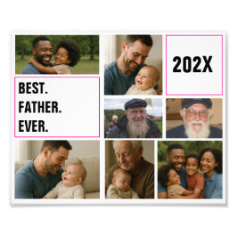 Foto Best father's Ever Photo Collage and Custom Text