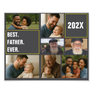 Foto Best father's Ever Photo Collage and Custom Text