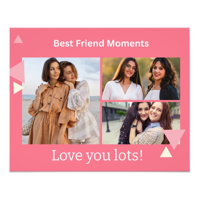 Foto Best Friend Moments Photo Collage – Personalized  (Frente)