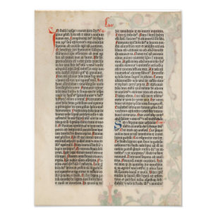 Foto Biblia Gutenberg página 2 Poster