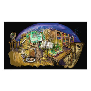 Foto Biblioteca de la impresión viva del arte de los