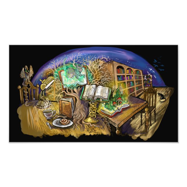 Foto Biblioteca de sueños vivientes Imprimir arte (Frente)